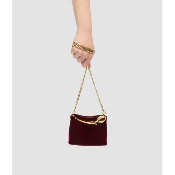 Erdem Micro Bloom Bag in Red Velvet | Mini Bags | Coveti
