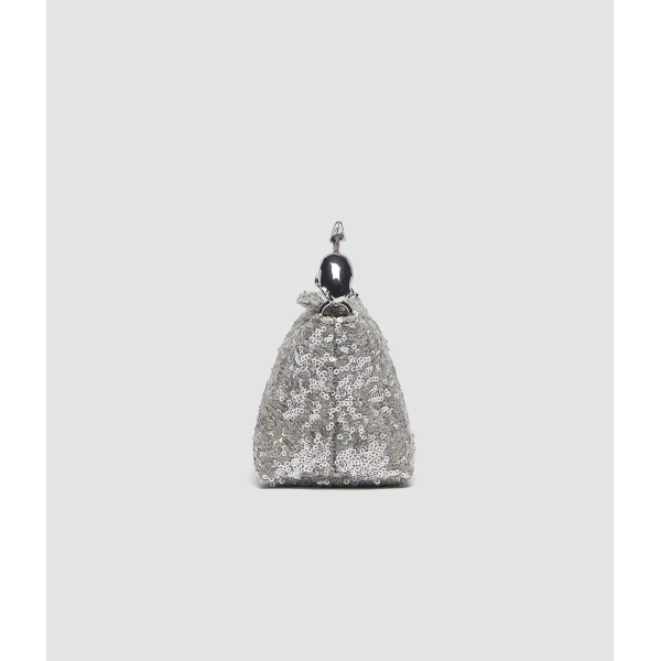 Erdem Micro Bloom Bag in Silver Sequins | Mini Bags | Coveti