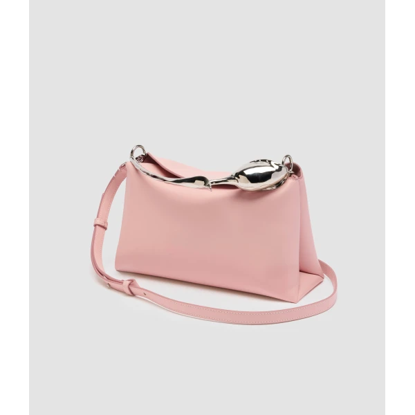Erdem Midi Bloom Bag in Blush Leather | Totes & Top-Handle Bags | Coveti