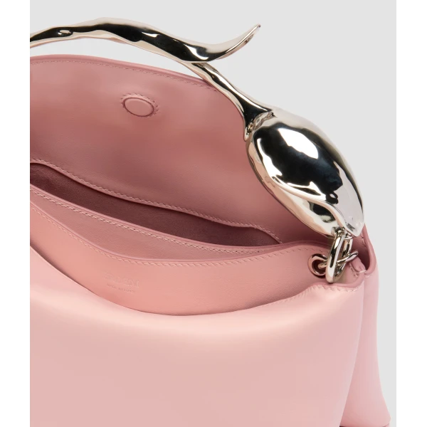 Erdem Midi Bloom Bag in Blush Leather | Totes & Top-Handle Bags | Coveti