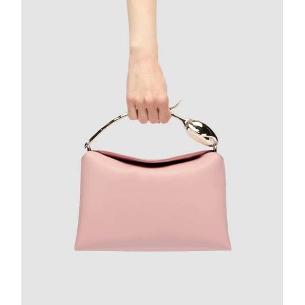 Erdem Midi Bloom Bag in Blush Leather | Totes & Top-Handle Bags | Coveti