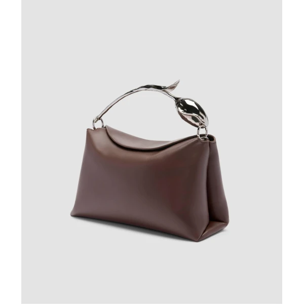 Erdem Midi Bloom Bag in Chestnut Leather | Totes & Top-Handle Bags | Coveti