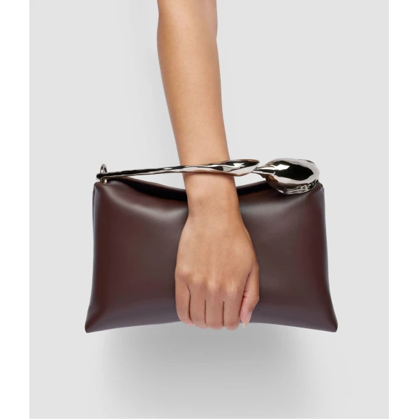 Erdem Midi Bloom Bag in Chestnut Leather | Totes & Top-Handle Bags | Coveti