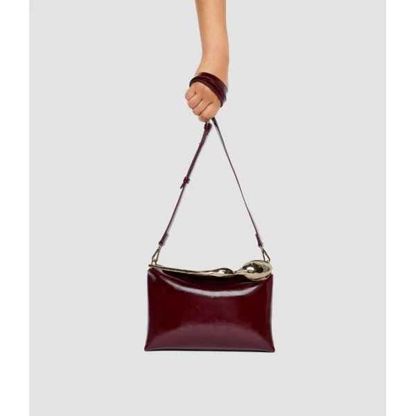 Erdem Midi Bloom Bag in Ruby Patent Leather | Totes & Top-Handle Bags | Coveti