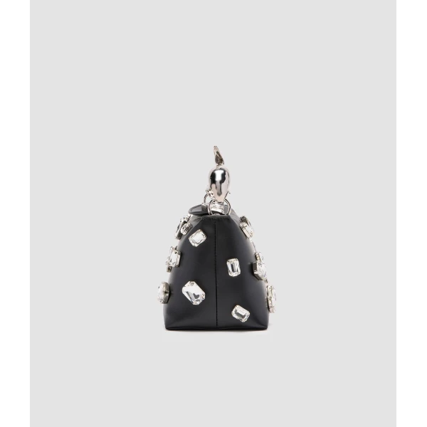 Erdem Mini Bloom Bag in Black Crystal Leather | Mini Bags | Coveti