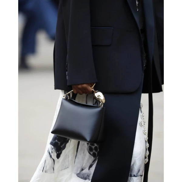 Erdem Mini Bloom Bag in Black Leather | Mini Bags | Coveti