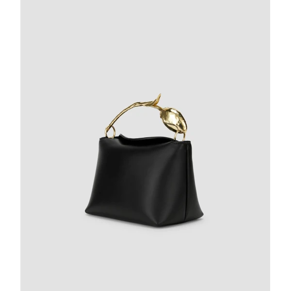 Erdem Mini Bloom Bag in Black Leather | Mini Bags | Coveti