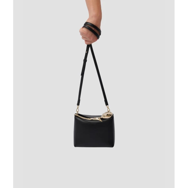 Erdem Mini Bloom Bag in Black Leather | Mini Bags | Coveti