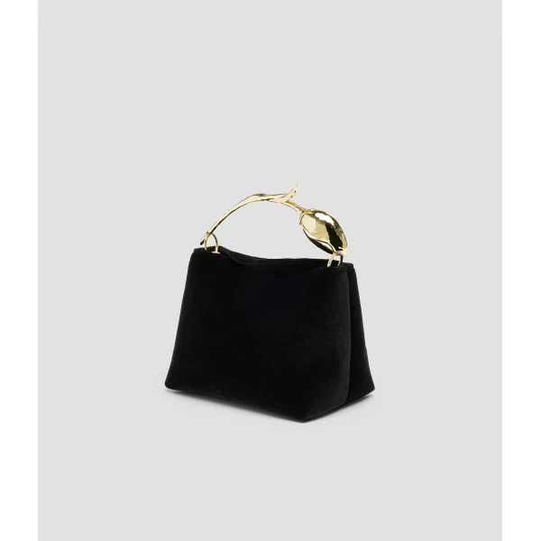 Erdem Mini Bloom Bag in Black Velvet | Mini Bags | Coveti