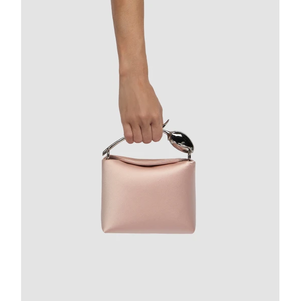 Erdem Mini Bloom Bag in Cameo Pink Satin | Mini Bags | Coveti