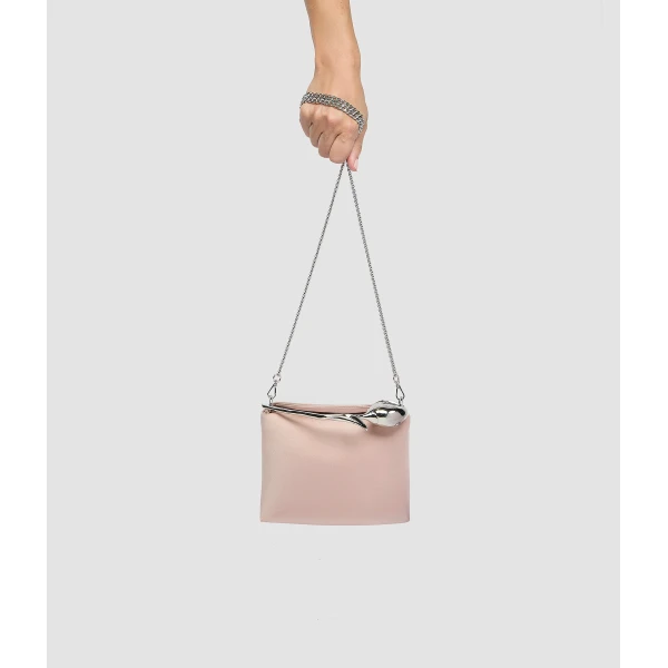 Erdem Mini Bloom Bag in Cameo Pink Satin | Mini Bags | Coveti