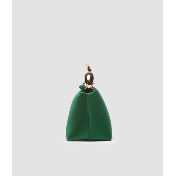 Erdem Mini Bloom Bag in Forest Green Satin | Mini Bags | Coveti