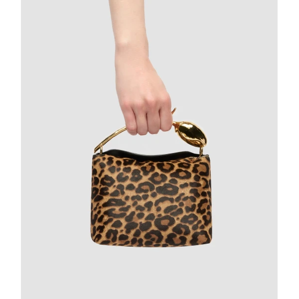 Erdem Mini Bloom Bag in Leopard Ponyskin | Mini Bags | Coveti