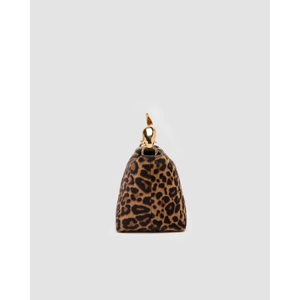 Erdem Mini Bloom Bag in Leopard Ponyskin | Mini Bags | Coveti