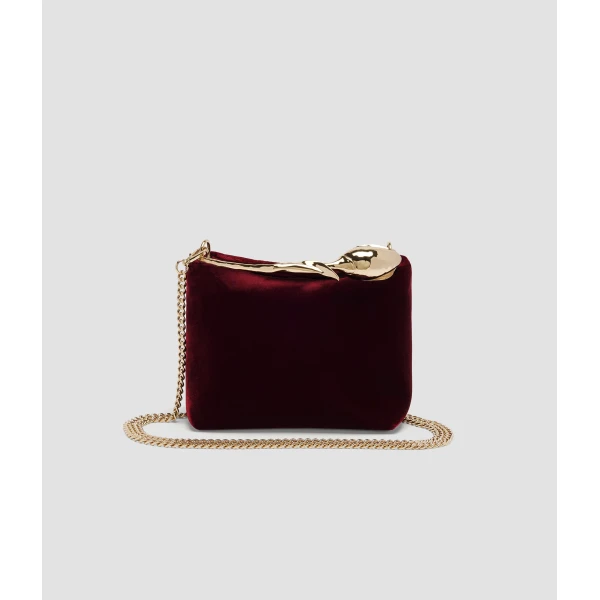 Erdem Mini Bloom Bag in Malbec Velvet | Mini Bags | Coveti