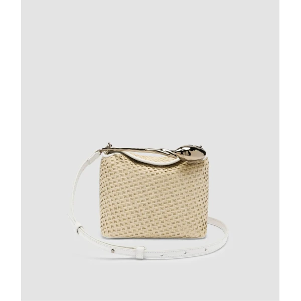 Erdem Mini Bloom Bag in Natural Raffia | Mini Bags | Coveti