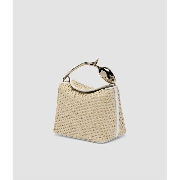 Erdem Mini Bloom Bag in Natural Raffia | Mini Bags | Coveti