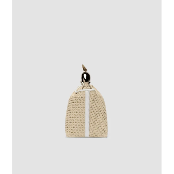 Erdem Mini Bloom Bag in Natural Raffia | Mini Bags | Coveti