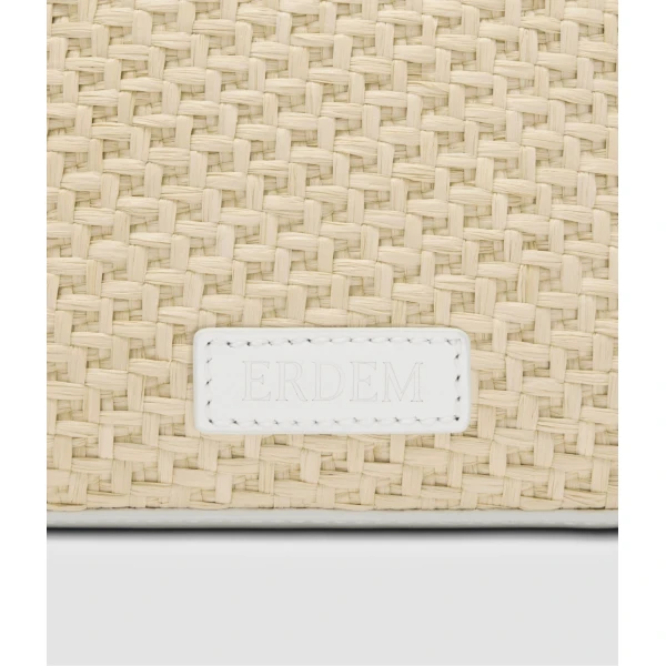 Erdem Mini Bloom Bag in Natural Raffia | Mini Bags | Coveti