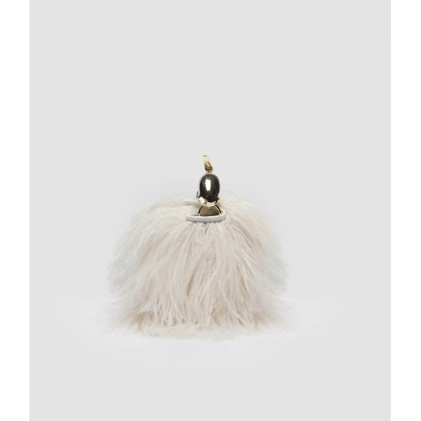 Erdem Mini Bloom Bag in White Feathers | Mini Bags | Coveti