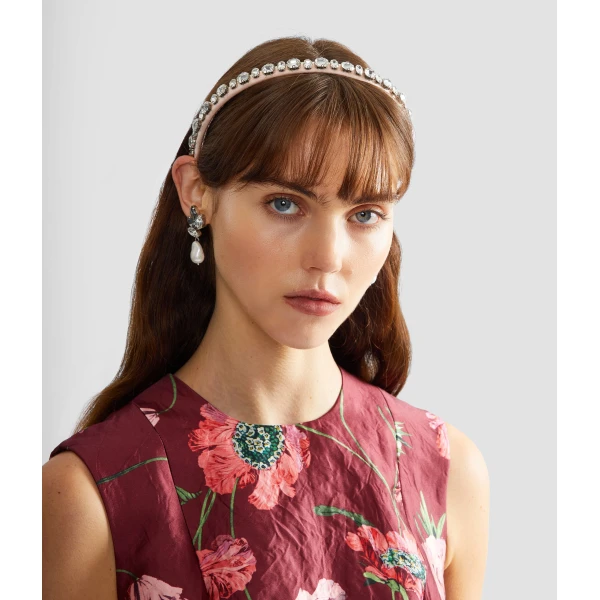 Erdem Narrow Embroidered Headband | Hair Accessories | Coveti