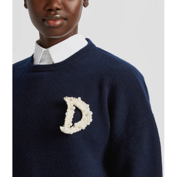 Erdem Pearl Alphabet Brooch D | Brooches & Pins | Coveti