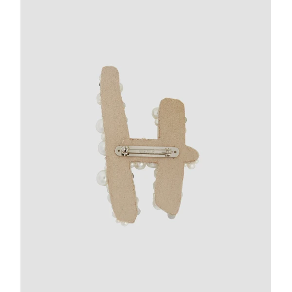 Erdem Pearl Alphabet Brooch H | Brooches & Pins | Coveti