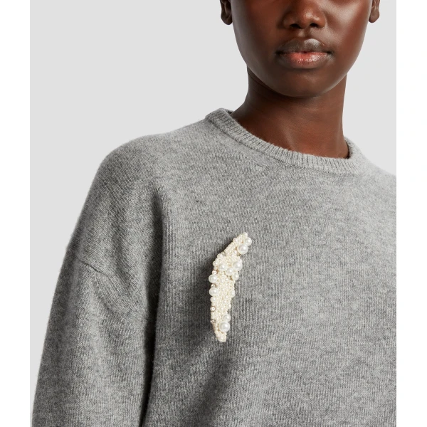 Erdem Pearl Alphabet Brooch I | Brooches & Pins | Coveti