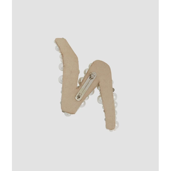 Erdem Pearl Alphabet Brooch N | Brooches & Pins | Coveti