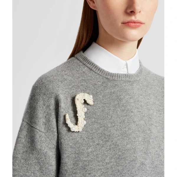 Erdem Pearl Alphabet Brooch S | Brooches & Pins | Coveti