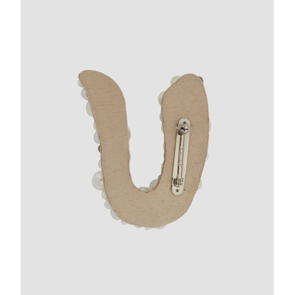 Erdem Pearl Alphabet Brooch U | Brooches & Pins | Coveti