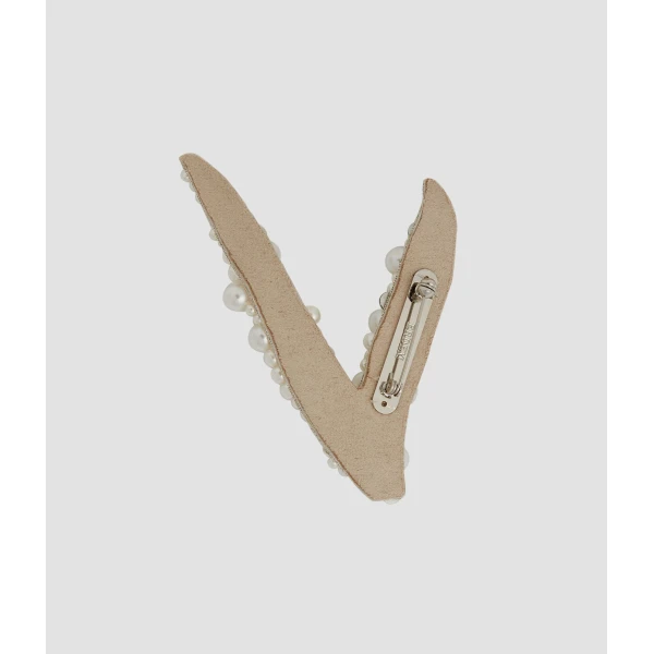 Erdem Pearl Alphabet Brooch V | Brooches & Pins | Coveti