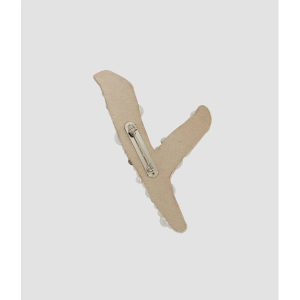 Erdem Pearl Alphabet Brooch Y | Brooches & Pins | Coveti