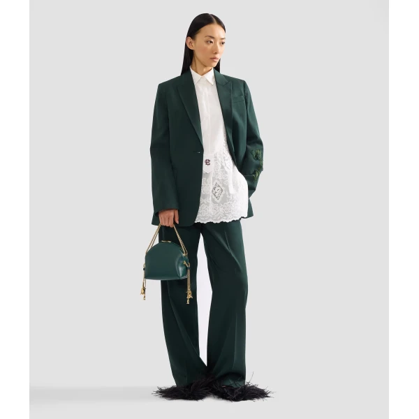 Erdem Pleatable Wool Wide Leg Trouser | Wide leg pants | Coveti