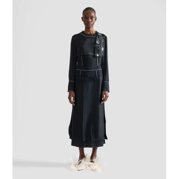 Erdem Satin Cady Long Sleeve Shirt | Shirts | Coveti