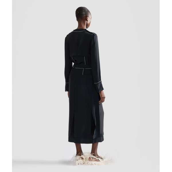 Erdem Satin Cady Long Sleeve Shirt | Shirts | Coveti