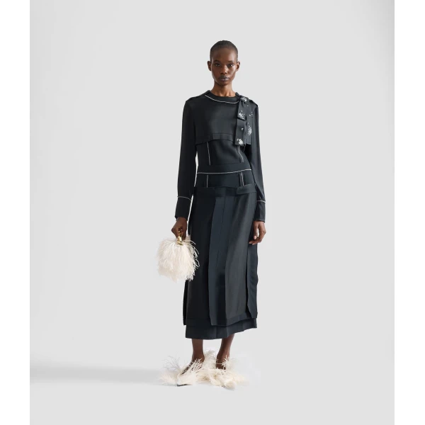 Erdem Satin Cady Long Sleeve Shirt | Shirts | Coveti