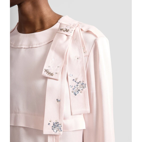 Erdem Satin Cady Long Sleeve Shirt | Shirts | Coveti