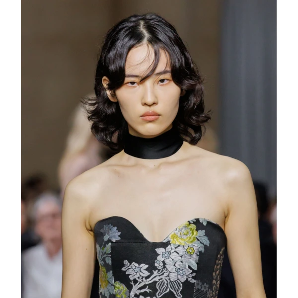 Erdem Satin Cady Neck Scarf in Black | Scarves | Coveti