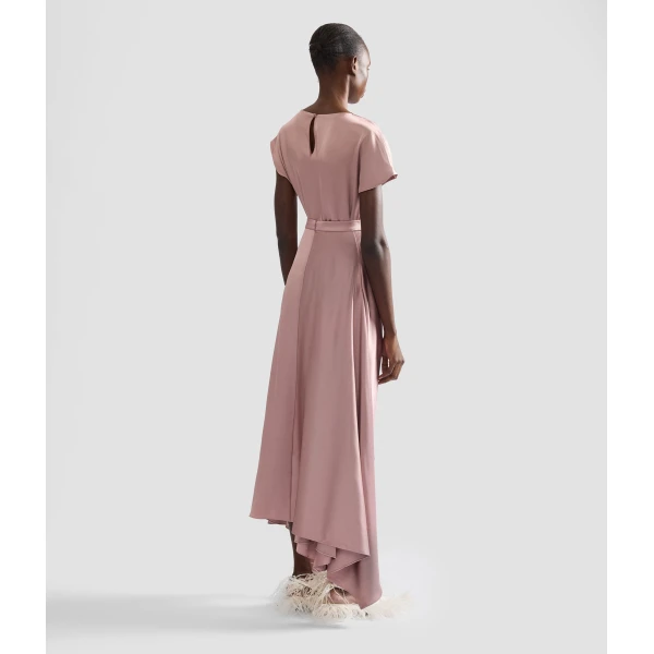 Erdem Satin Draped Midi Skirt | Midi Skirts | Coveti