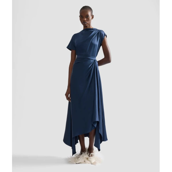 Erdem Satin Draped Top | Tops | Coveti