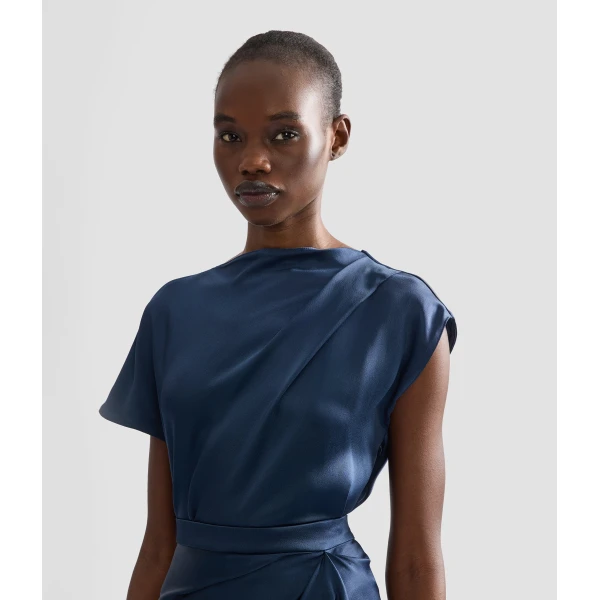Erdem Satin Draped Top | Tops | Coveti