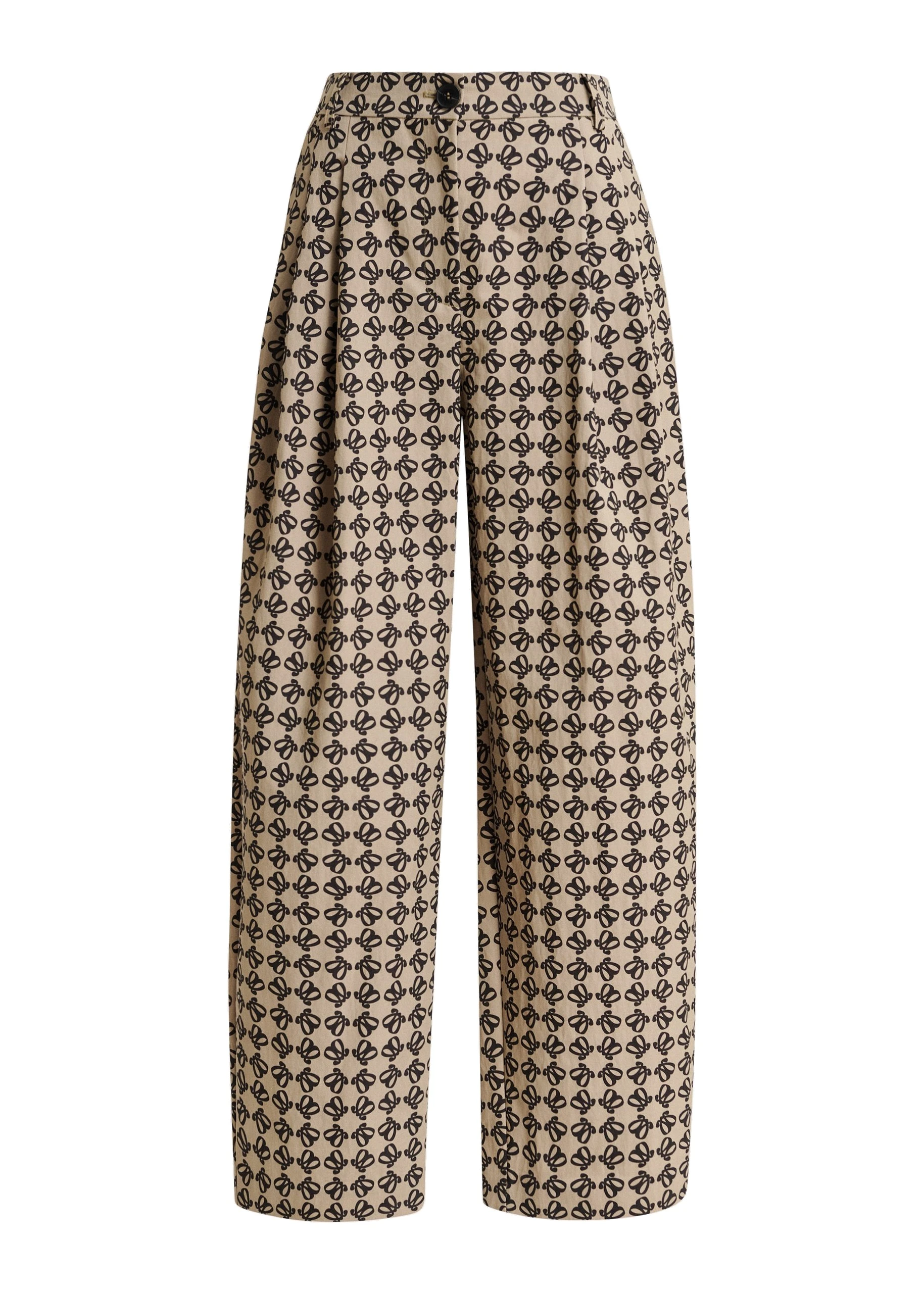 Essentiel Antwerp Beige monogram barrel-leg pants Beige monogram barrel-leg pants