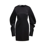 Essentiel Antwerp Black mini dress with voluminous sleeves | Mini Dresses | Coveti