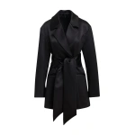 Essentiel Antwerp Black satin blazer mini dress | Mini Dresses | Coveti