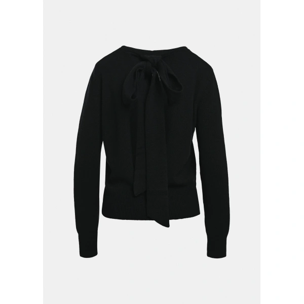 Essentiel Antwerp Black sweater with back tie | Sweaters | Coveti