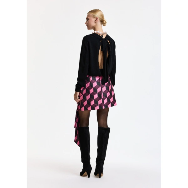 Essentiel Antwerp Black sweater with back tie | Sweaters | Coveti