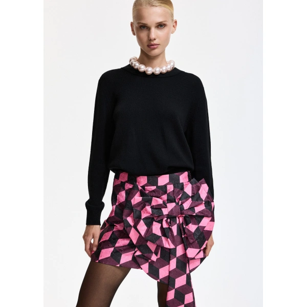 Essentiel Antwerp Black sweater with back tie | Sweaters | Coveti