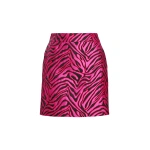 Essentiel Antwerp Bright pink zebra-jacquard mini skirt | Mini Skirts | Coveti