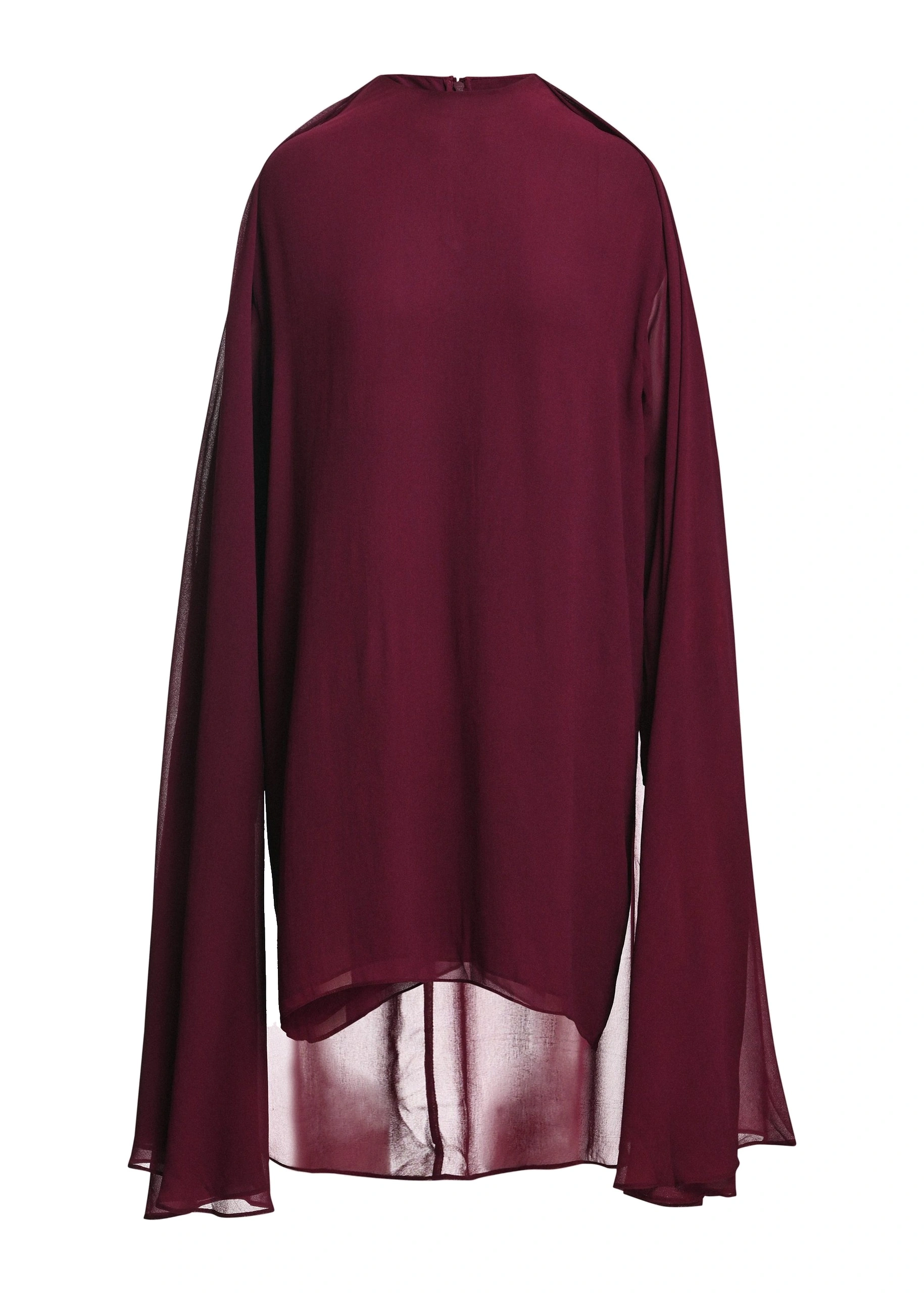Essentiel Antwerp Burgundy cape-effect mini dress 0 Essentiel Antwerp Burgundy cape-effect mini dress | Mini Dresses | Coveti
